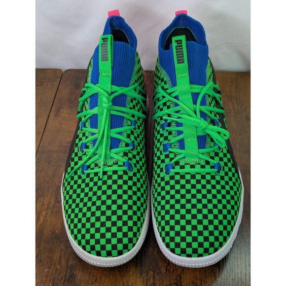 Puma Size 14 Clyde Court Summertime Fluorescent Green Basketball 192893-01 Shoe main image 12
